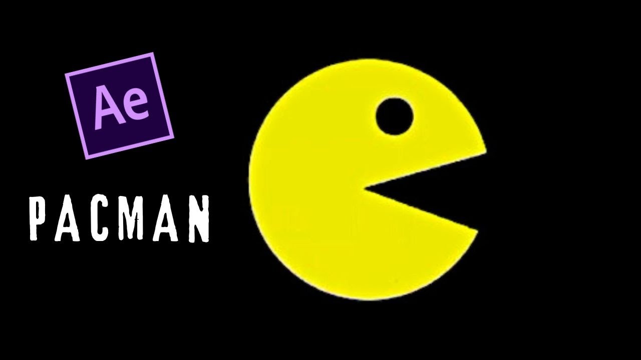 PAC-MAN ANIMATION (5 MINUTES) - ADOBE AFTER EFFECTS 2019