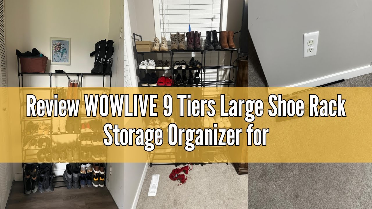 Review WOWLIVE 9 Tiers Large Shoe Rack Storage Organizer for Closet 50-55 Pairs Shoe Tower Unit Shel