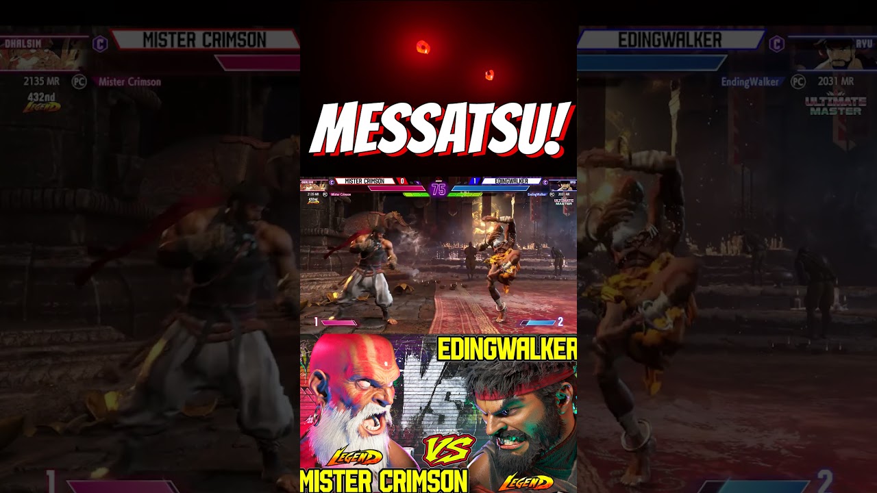 SF6 Mister Crimson (Dhalsim) VS EdinWalker (Ryu)💥Messatsu💥