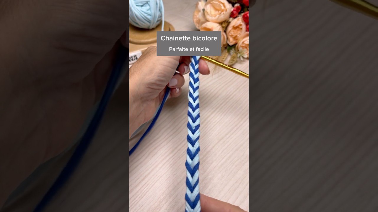 Comment faire une chaînette bicolore (Tutoriel)