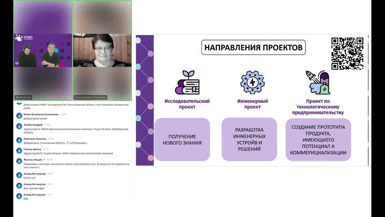 Первый вводный вебинар для участников конференции «Старт в инновации»