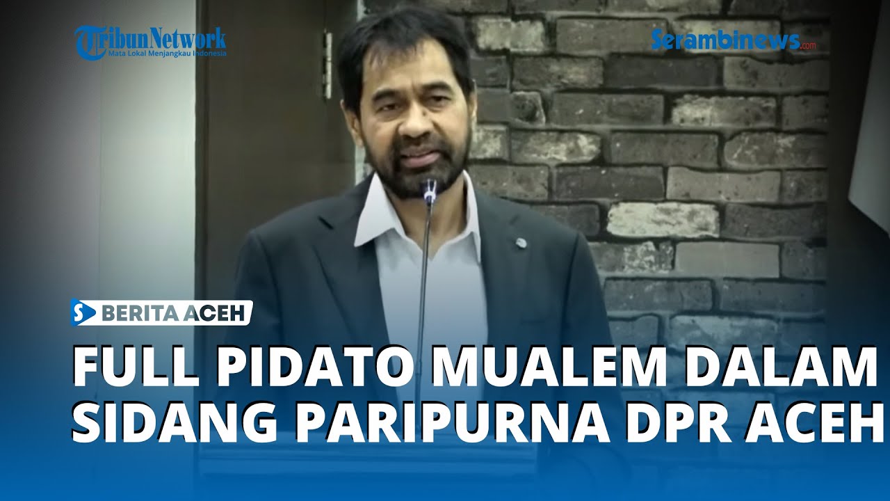 Full Video Pidato Mualem dalam Sidang Paripurna DPR Aceh pada Jumat (14/11/2025)