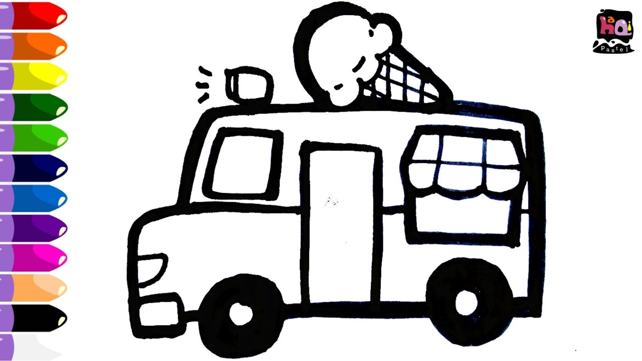 Menggambar truk es krim 