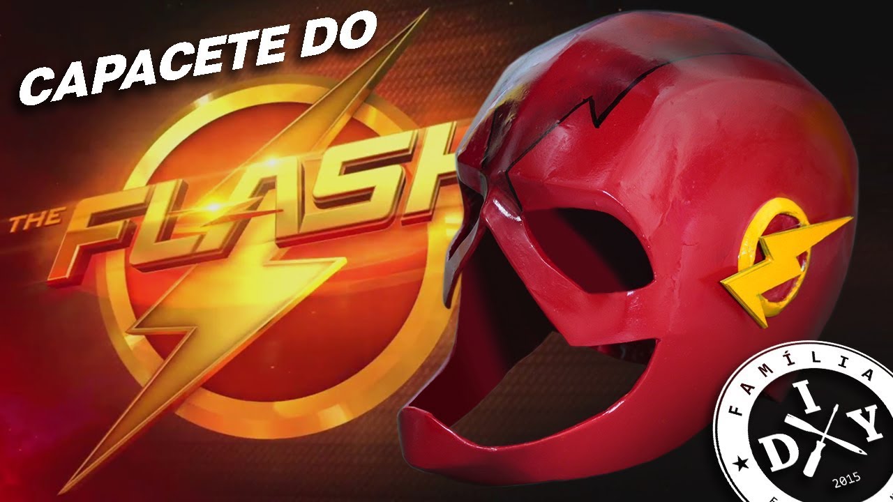 CAPACETE THE FLASH PARA O CARNAVAL - FANTASIA DE CARNAVAL - FAMÍLIA DIY