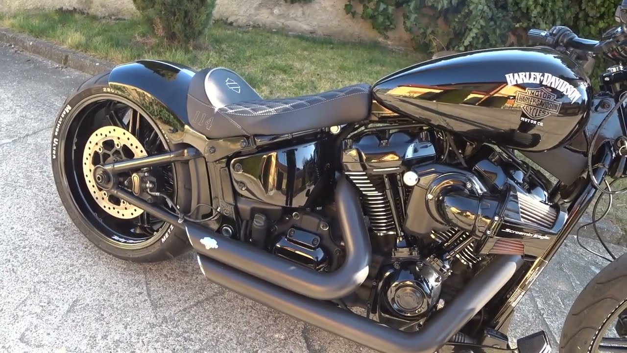 Harley Davidson Breakout 114 M8 S&S 475 CAM before and after