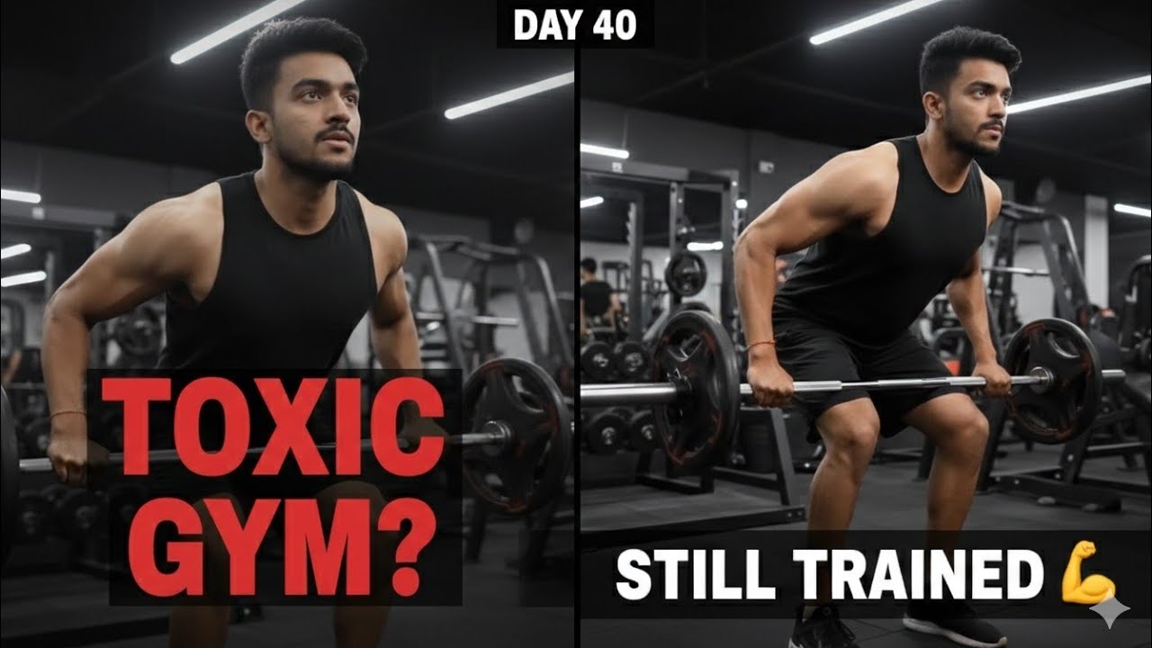 DAY 40 – Toxic Gym Environment 😤 But I Still Showed Up | 100 Days Bulking Challenge