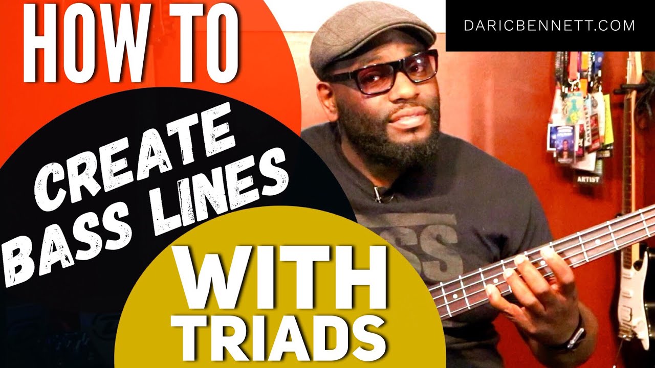 HOW TO CREATE BASS LINES USING TRIADS | Bass Guitar Tips ~ Daric Bennett’s Bass Lessons