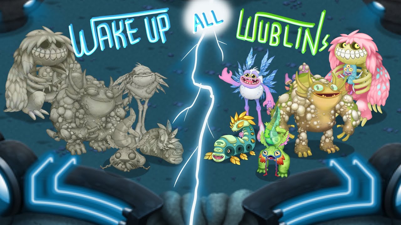 WAKING UP ALL WUBLINS (satisfying activating animation) | my singing monsters |