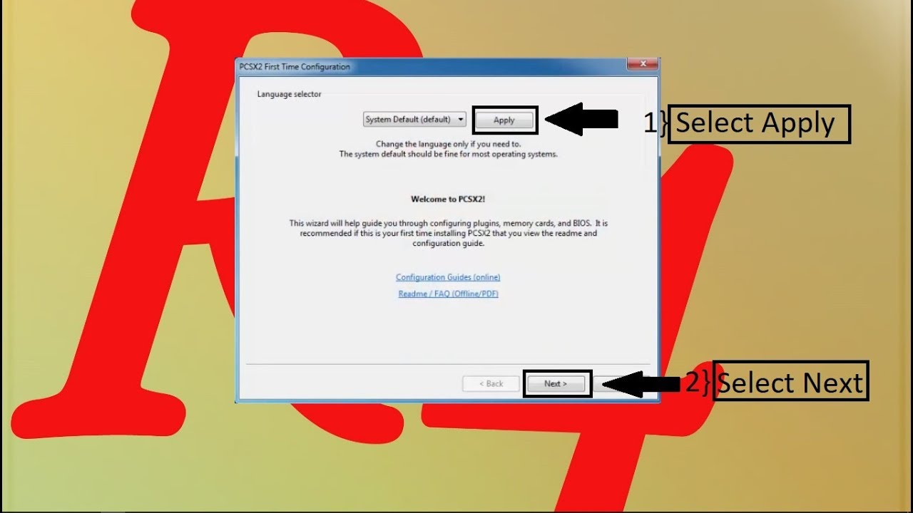 How to configure PCSX2 for first time?
