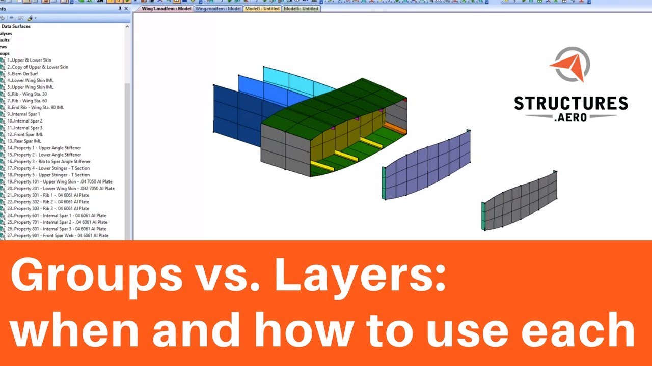 Groups and Layers in Femap