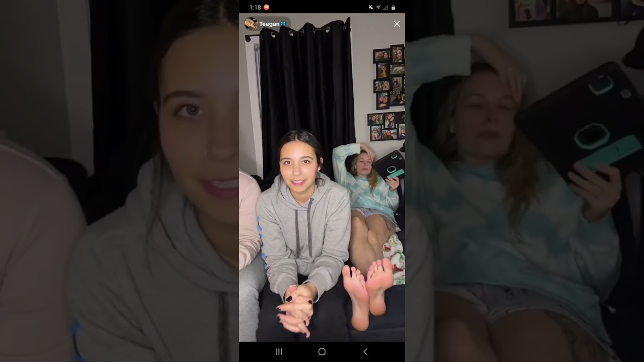 Teegan and her friends soless a little tickling in as well ❤😜👣👣👣👣
