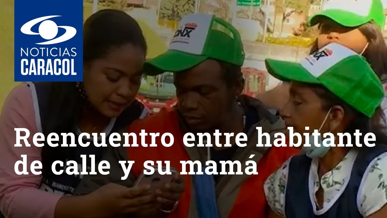 Emotivo reencuentro entre un habitante de calle y su mamá en Bogotá