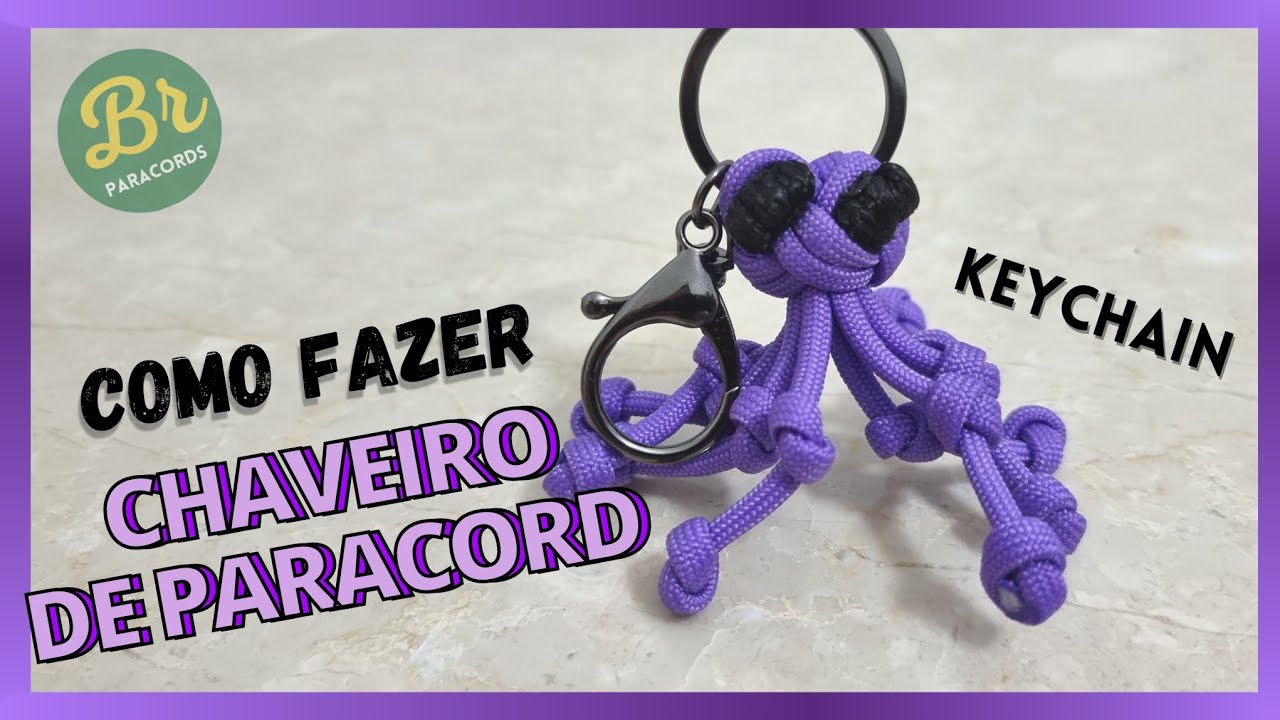 Como fazer Chaveiro de Paracord - polvo - Paracord Keychain, octopus project