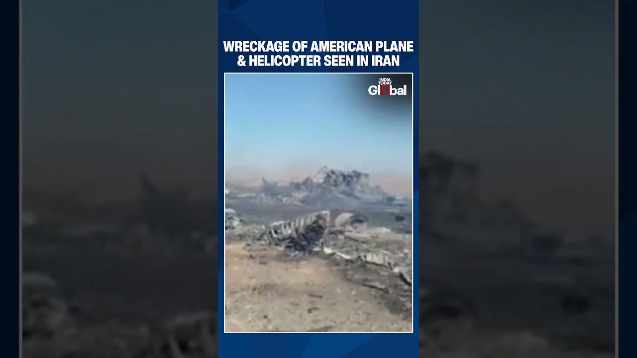 Videos Show Alleged U.S. Aircraft Wreckage After America's Pilot Rescue Mission in Iran | #iran #usa