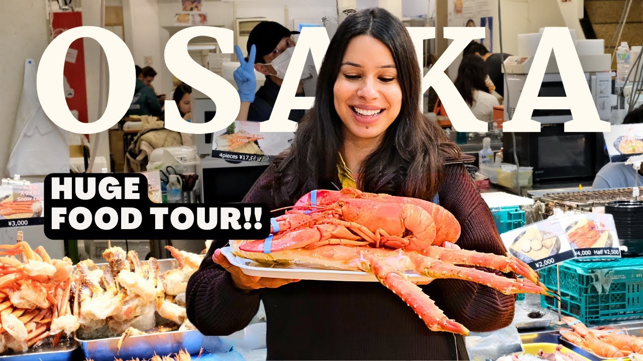 HUGE OSAKA FOOD TOUR, JAPAN!