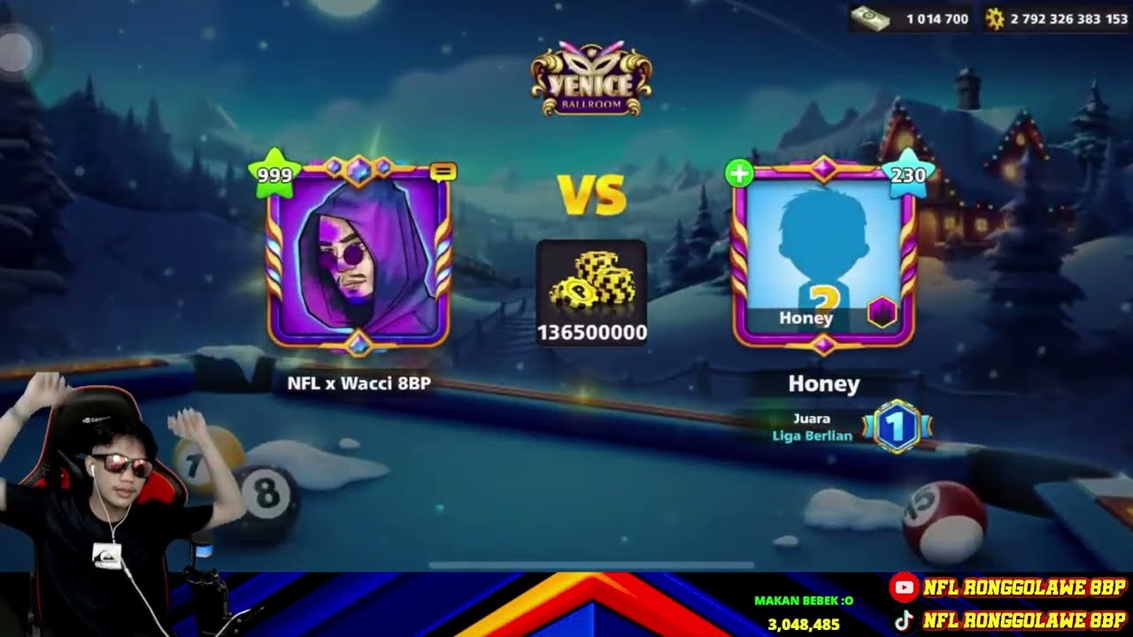 8 BALL POOL TRICKSHOT NFL x WACCI 8BP 999 LEVEL 😱😱