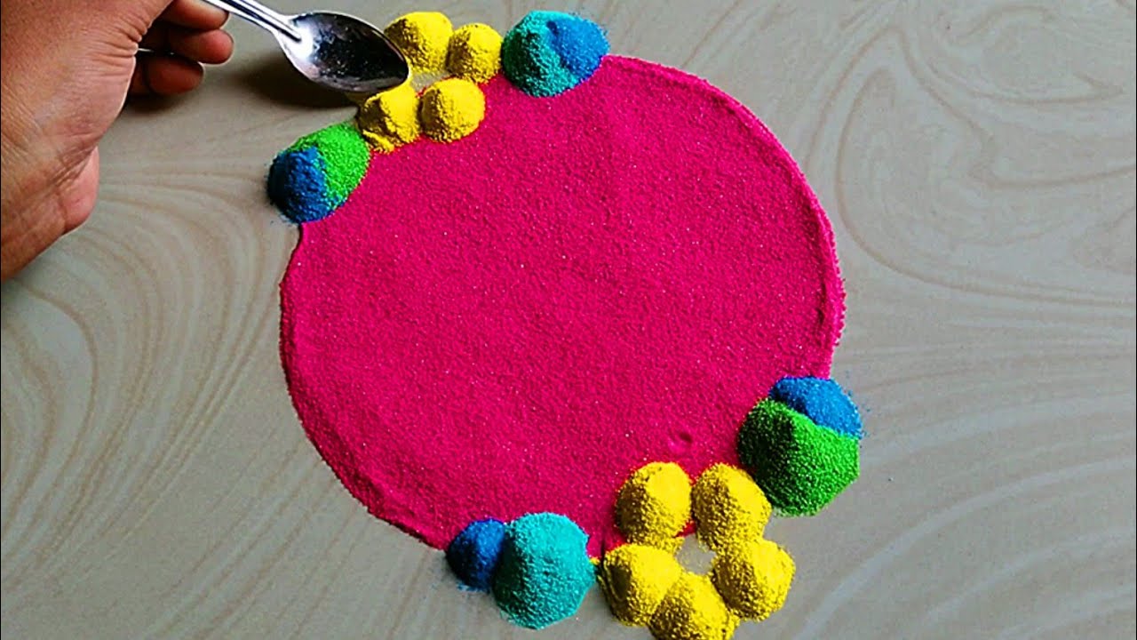 #1357 || 6 diwali rangoli design || Navratri RANGOLI designs || satisfying video