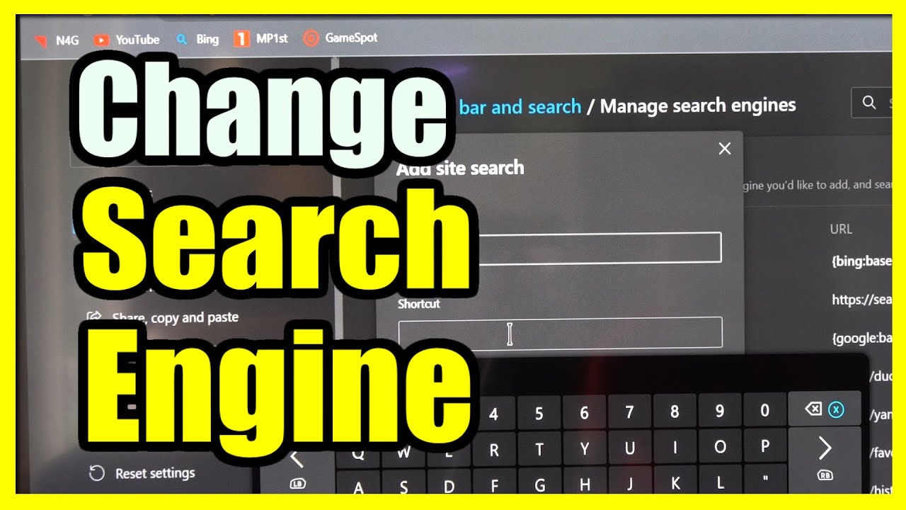 How to Change Search Engine on Address bar for EDGE Browser on Xbox Series X (Easy Tutorial)