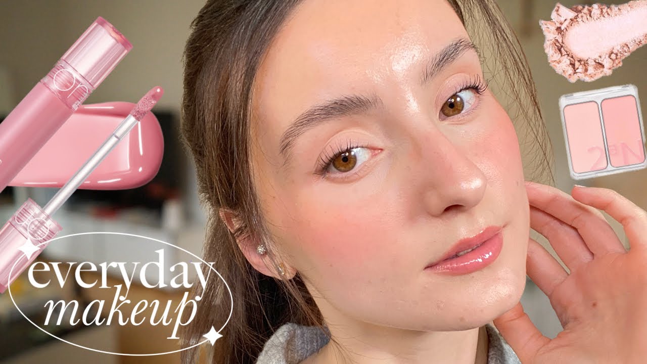 Повседневный макияж для светлой кожи ♡ GRWM | Нейтральные розовые теплые тона