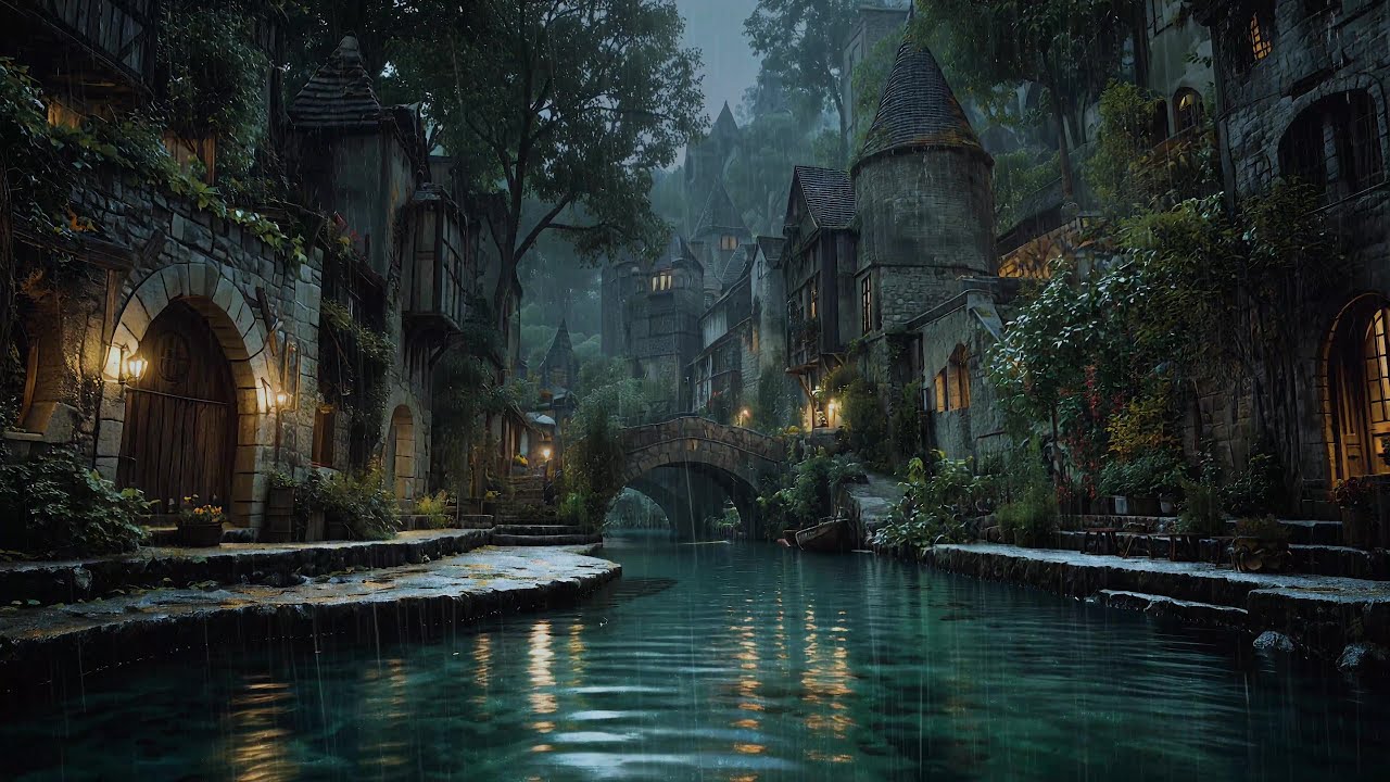 Sleep Immediately with Rain Sounds and Thunder - Rain Sounds for Sleeping and Relax in Castle