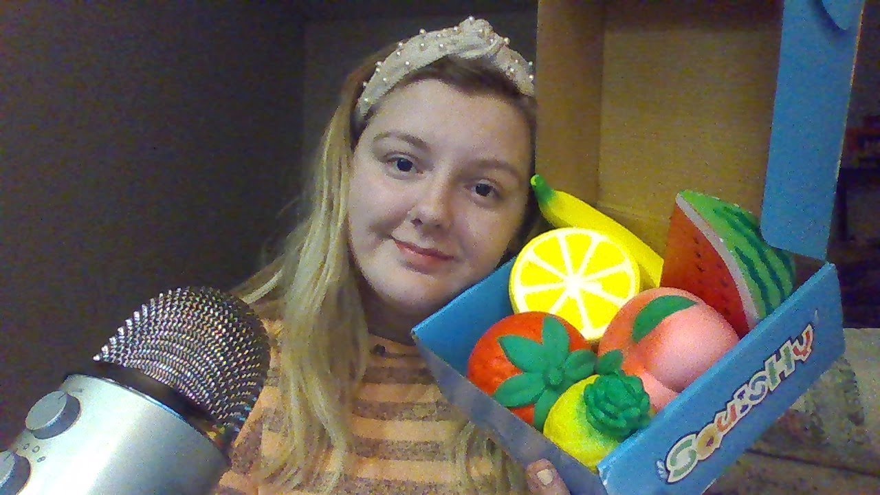 ASMR- Chewing on Squishies with Blue Yeti! (unboxing and lofi)
