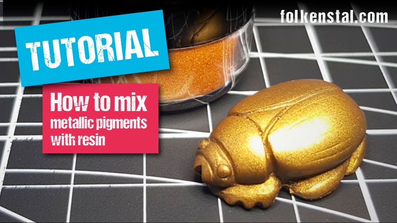 How to resin cast with metallic pigments