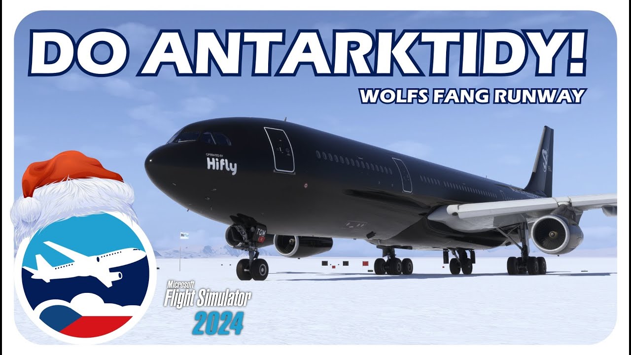 Microsoft flight simulator ČESKY | S A340 na Antarktidu | Wolfs Fang runway | CZ