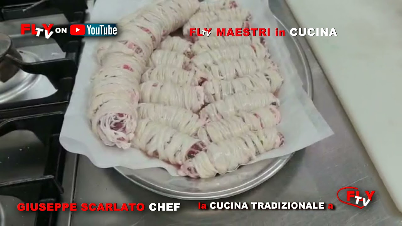 FLY TV... I piatti Terrazzani di  Foggia con lo Chef Giuseppe Scarlato  'I torcinelli '