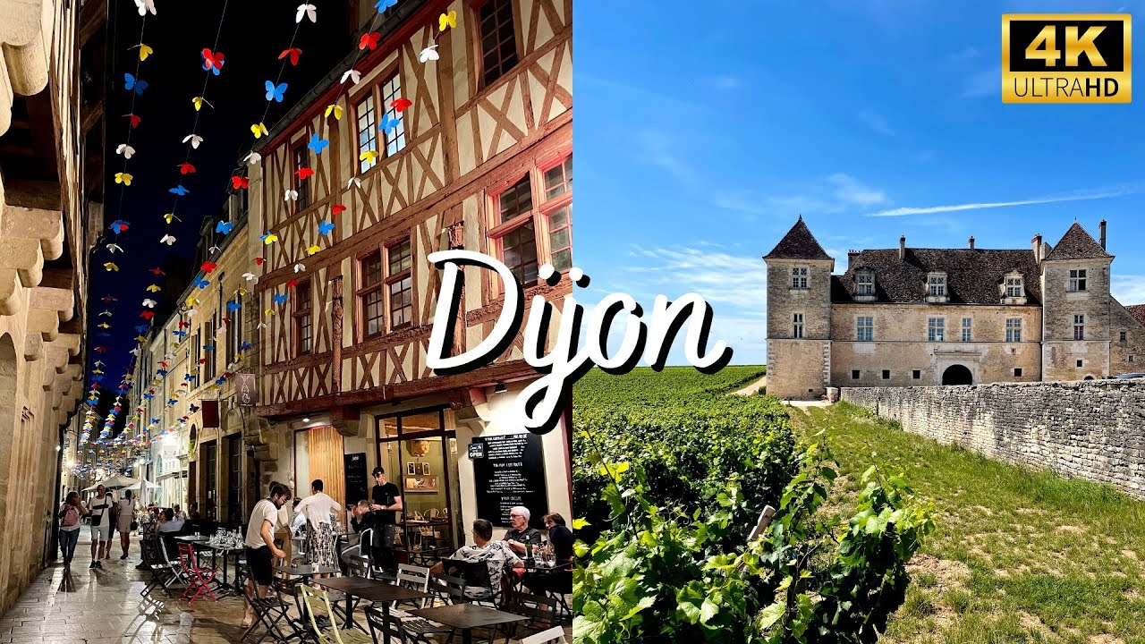 Weekend in Dijon [4K] City Walking tour | Vineyard Wine Testing | Clos de Vougeot | Burgundy France