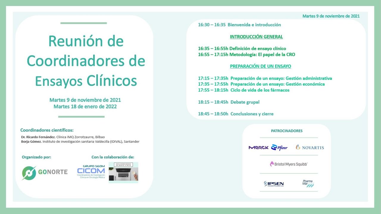 Reunión de Coordinadores de Ensayos Clínicos - Sesión 1