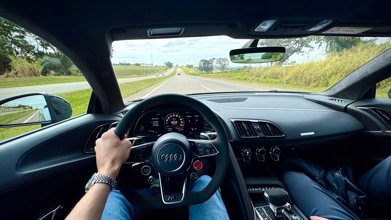 ACELERANDO FORTE o meu Audi R8 V10 na estrada!