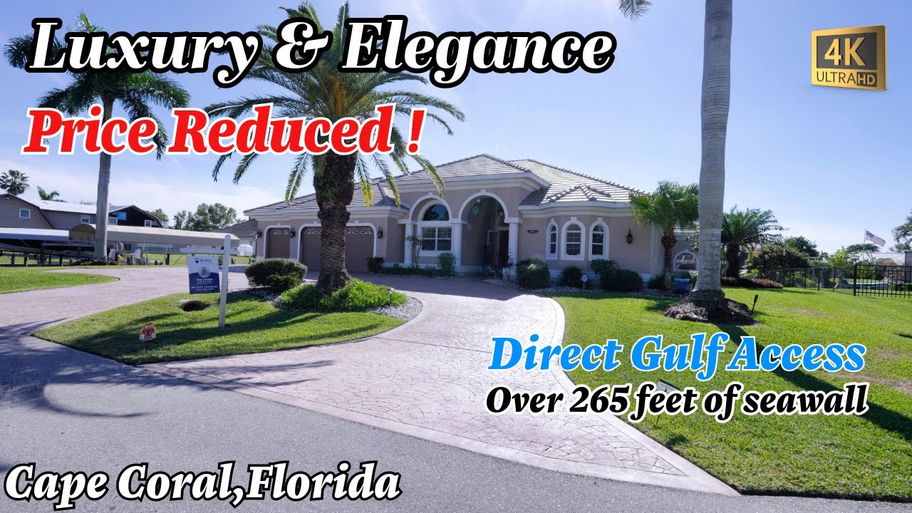 Priced Reduced on this Stunning Direct Gulf Access Home For Sale