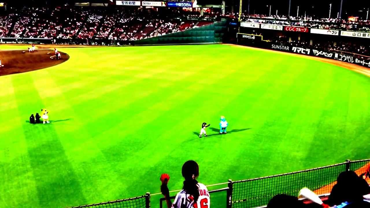 ポリーポラリスのバック転　2013.05.29 マツダスタジアム