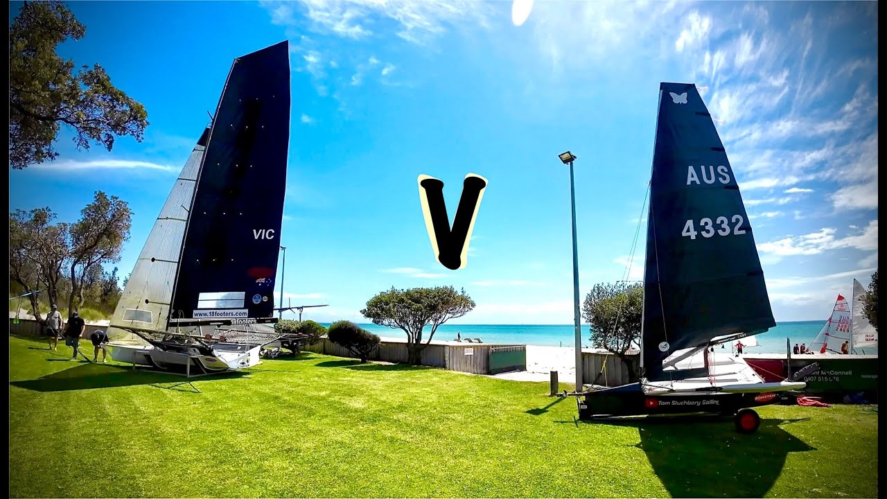 FOILING MOTH против 18-футового скиффа против олимпийского IQ FOIL WINDSURFER — кто быстрее? 2 ма...