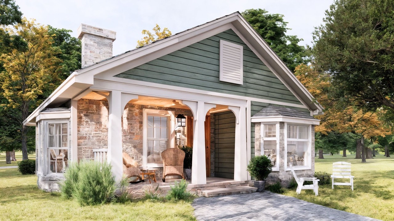 27'x34' (8x10m)The PERFECT 2 Bed Dream Cottage: Small Home Living at its MOST Romantic!