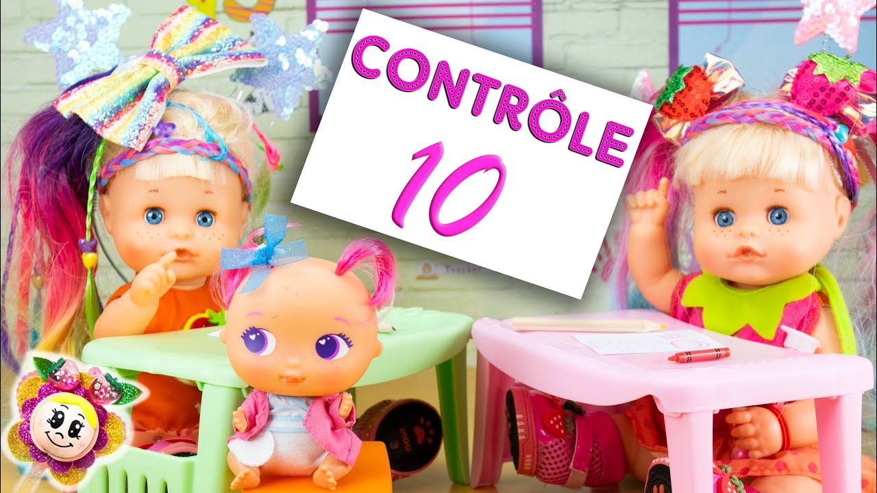 🍓 Bébés Bellies: La poupée Surprise a eu 10 à son Contrôle ! A-elle-copié 🧐 à l’école de Fées? 🌈
