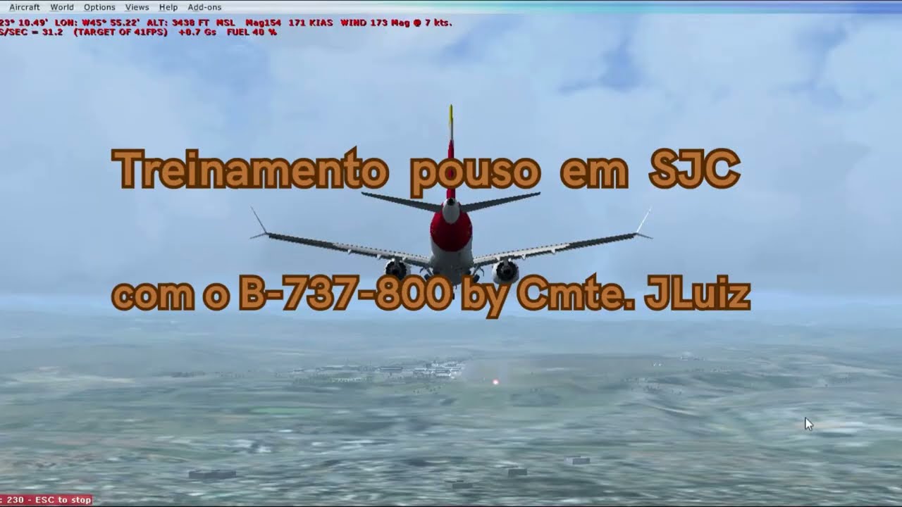 B 737 800 MAX IBERIA POUSO TREINAMENTO EM SJC by Cmte. JLuiz