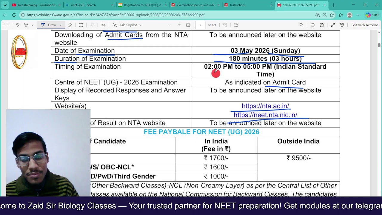 Zaid Sir Biology Classes Live Stream