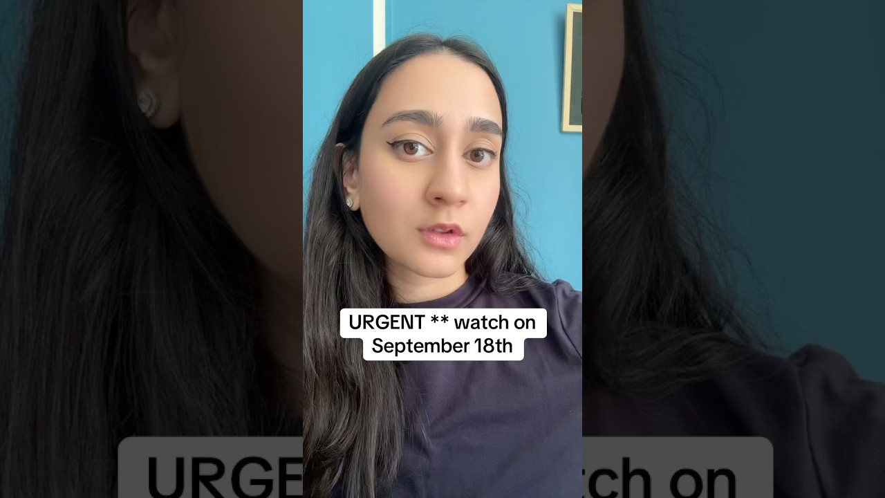 URGENT ** watch on September 18th!