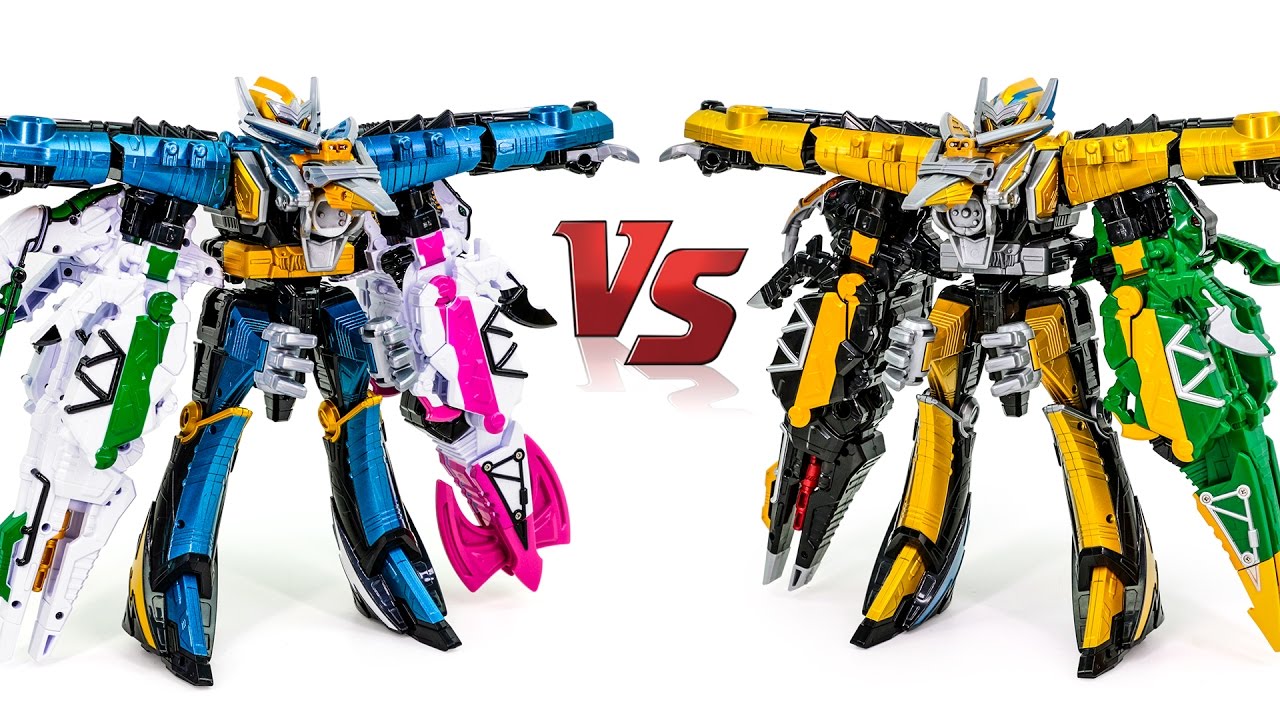 PowerRangers DinoForce BravePteraKingWestern VS DinoCharges DX PteraKingWestern Transformation