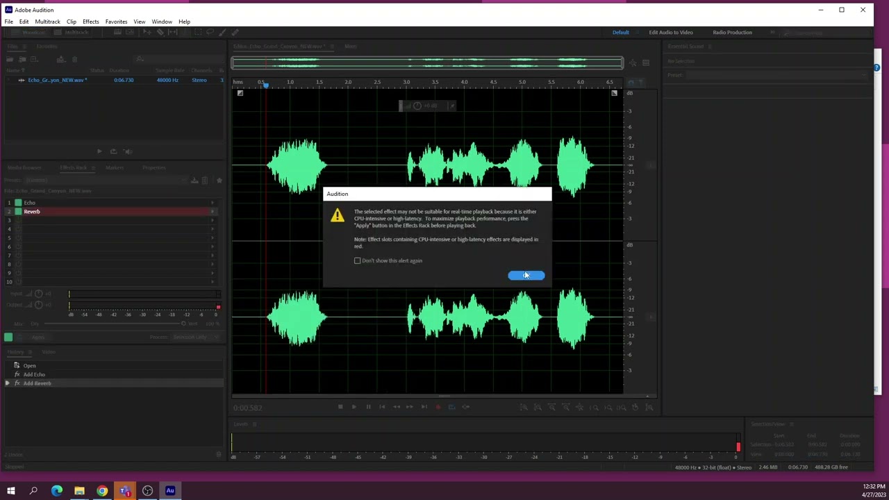 Adobe Audition Tutorial - Waveform editor