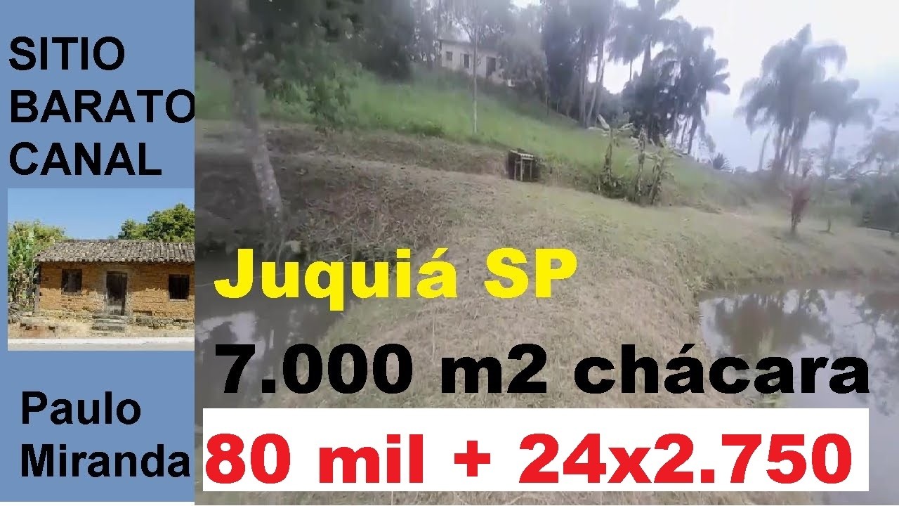 7.000 m2 CHÁCARA VENDE EM JUQUIÁ COM CASA LAGO