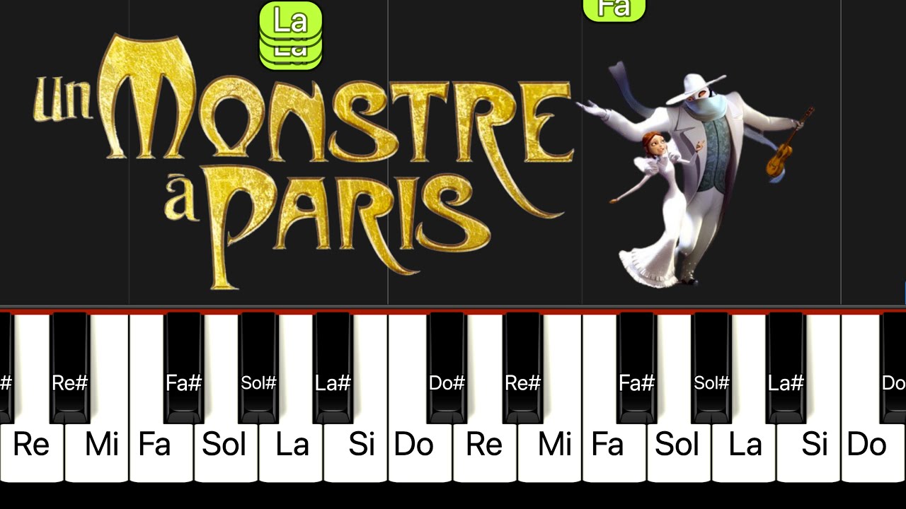 La seine - Un monstre à Paris PianoTutorial FACILE avec paroles