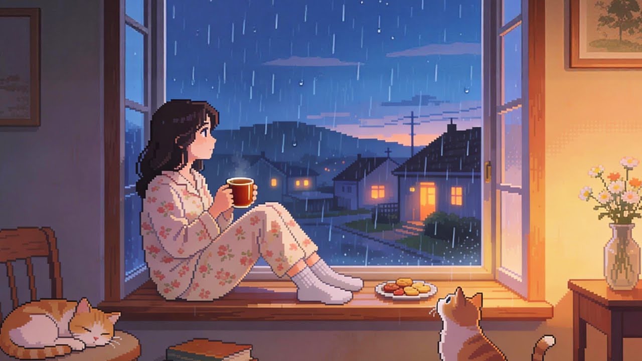 Lo-Fi Rainy Night Chill — Relaxing Beats After Study & Late Night Focus🌧️🎧
