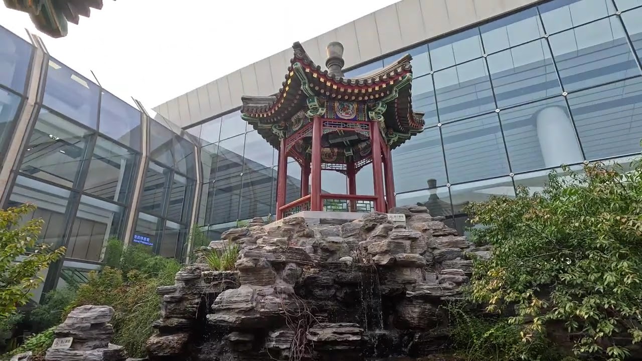 Hidden Temple at Beijing Airport / A Peaceful Surprise Inside the Terminal/ 4K
