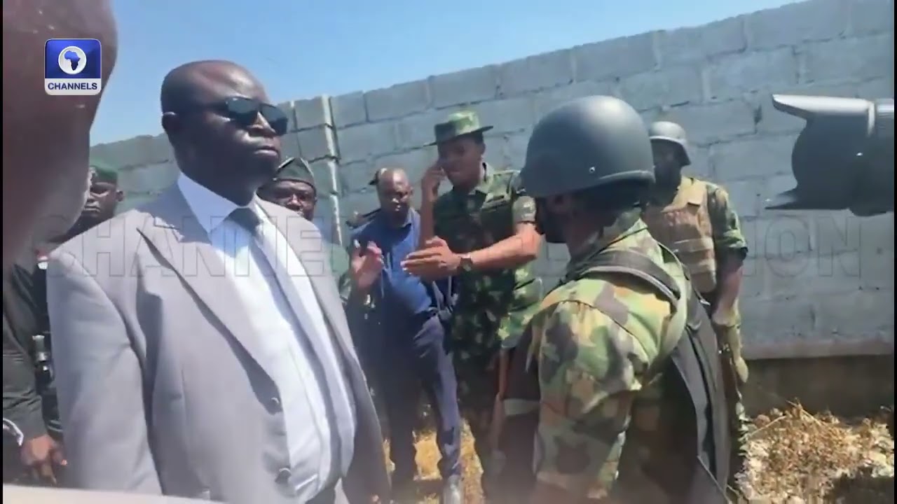 Drama As Soldiers Stop FCT Minister, Nyesom Wike From Accessing Land in Nigeria's capital, Abuja
