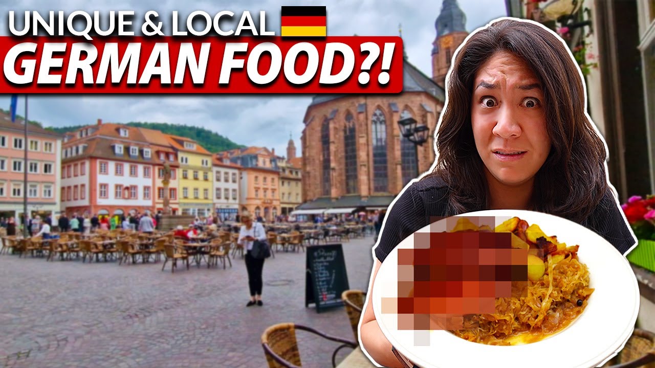 Trying WEIRDEST GERMAN FOOD in Heidelberg, Germany! (Castle, Old Town, Bakery & More!)