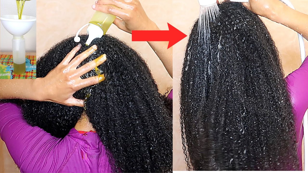 Comment Laver Vos Cheveux à L'Huile Pour Booster La Pousse | Cheveux Crépus Longs, Souples et Épais