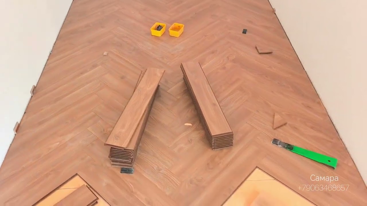 Укладка ламината WOODstyl ARROW ёлочкой. 