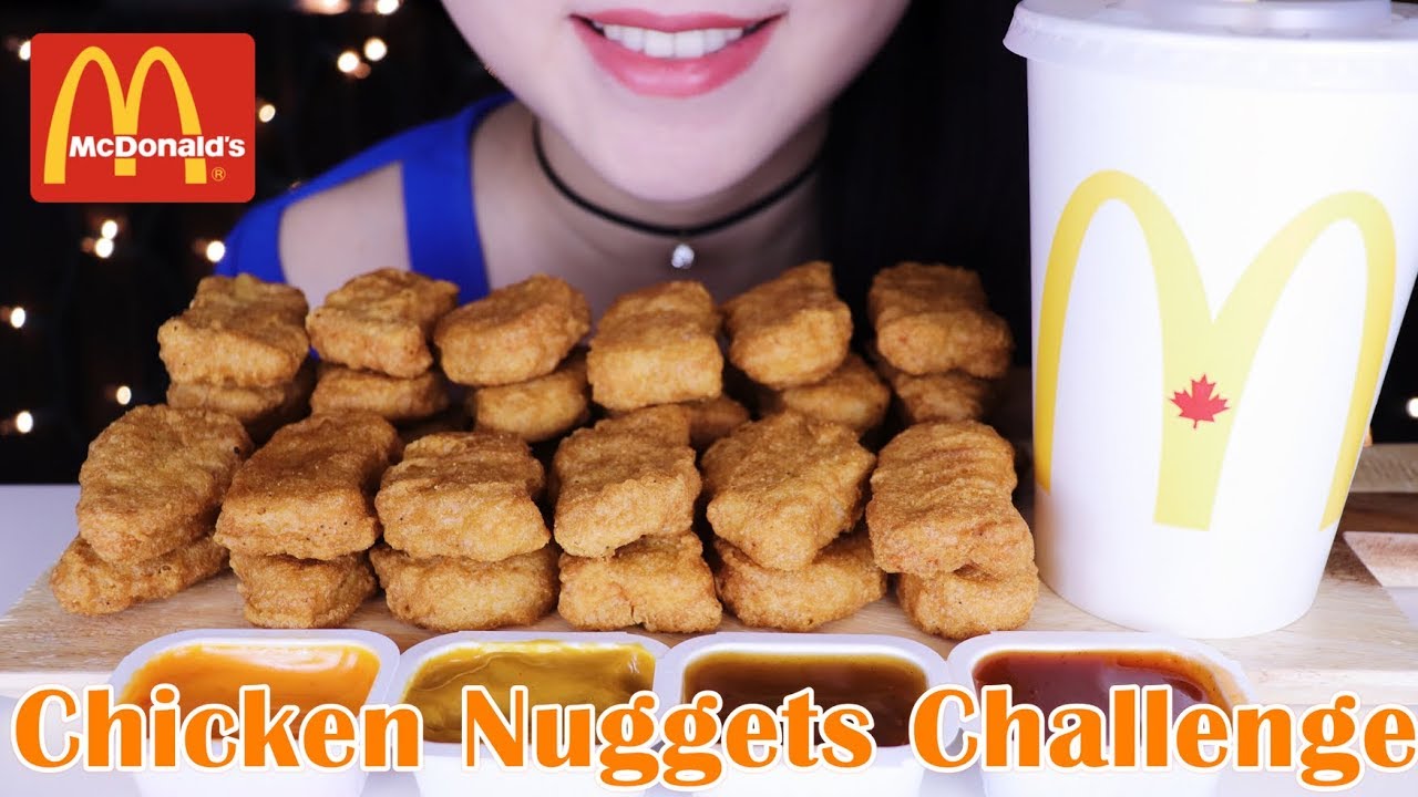 ASMR CHICKEN NUGGETS CHALLENGE created by AuzSOME Austin | SAS-ASMR | チキンナゲット咀嚼音 | Abbey ASMR 吃播